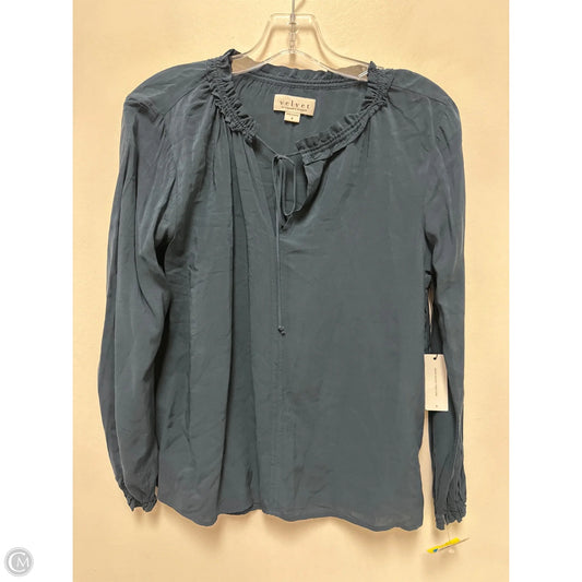 Top Long Sleeve By Velvet By Graham & Spencer In Blue, Size: S