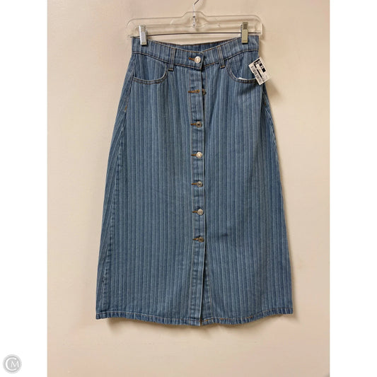 Skirt Midi By Shein In Blue Denim, Size: 4