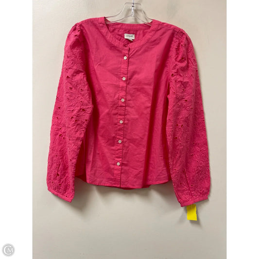 Top Long Sleeve By J. Crew In Pink, Size: M