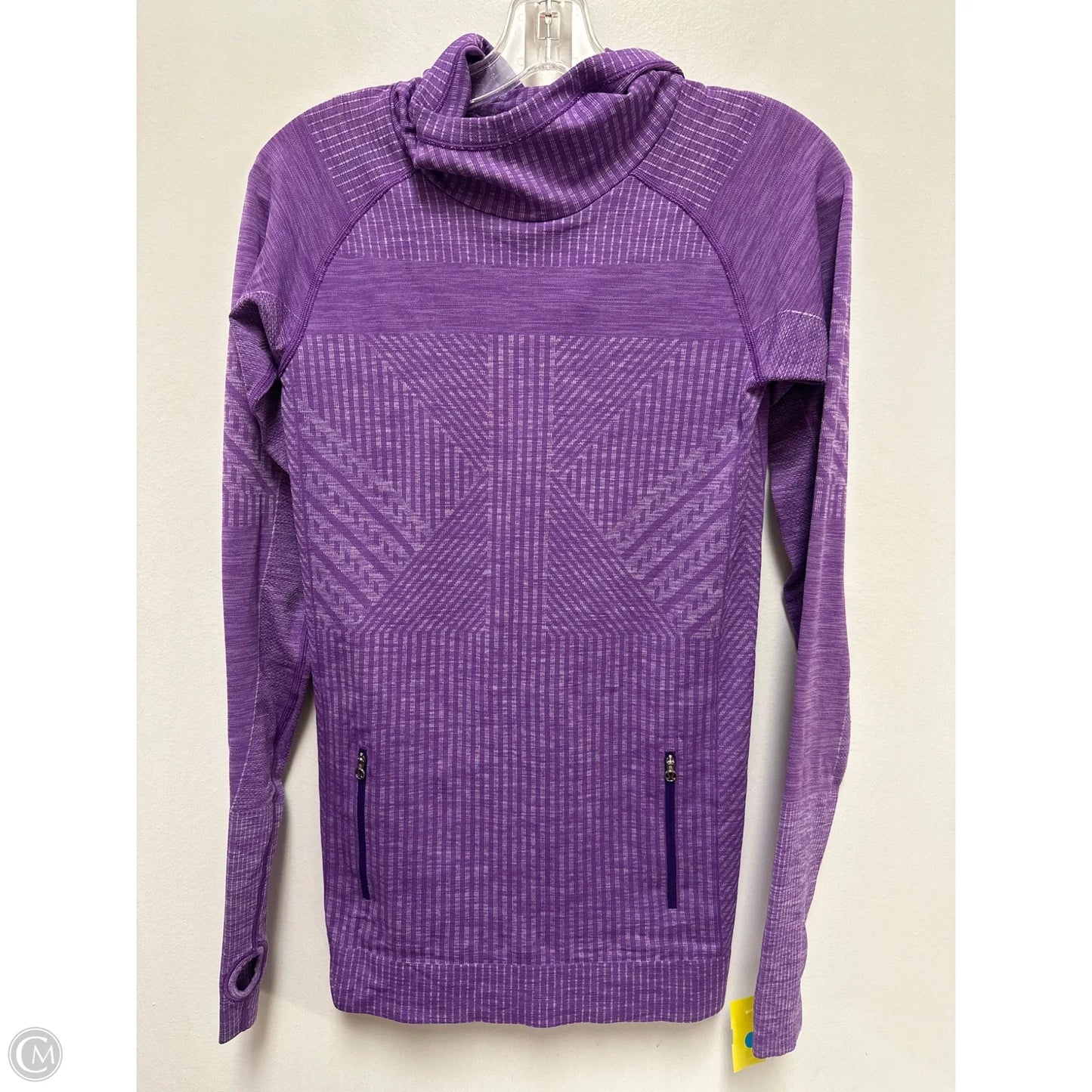 Athletic Top Long Sleeve Hoodie By Lululemon In Purple, Size: M
