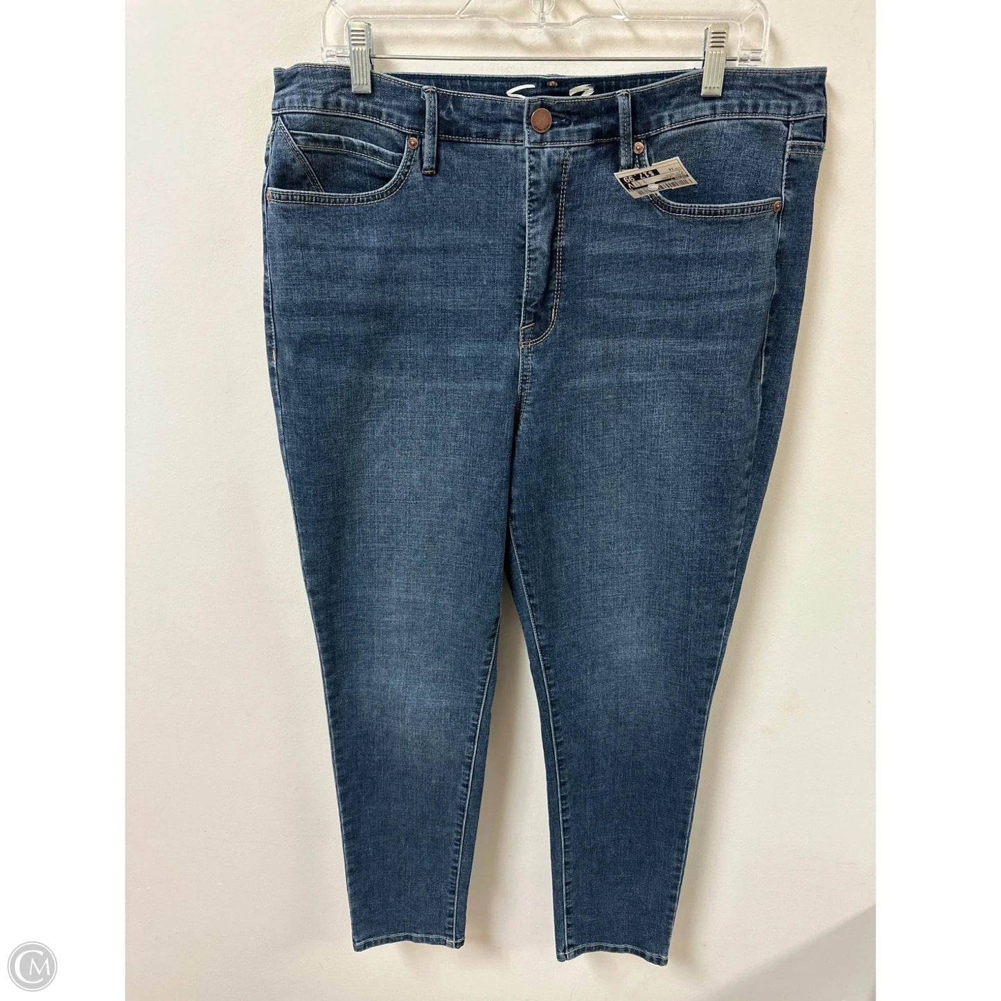 Jeans Skinny By Seven 7 In Blue Denim, Size: 14