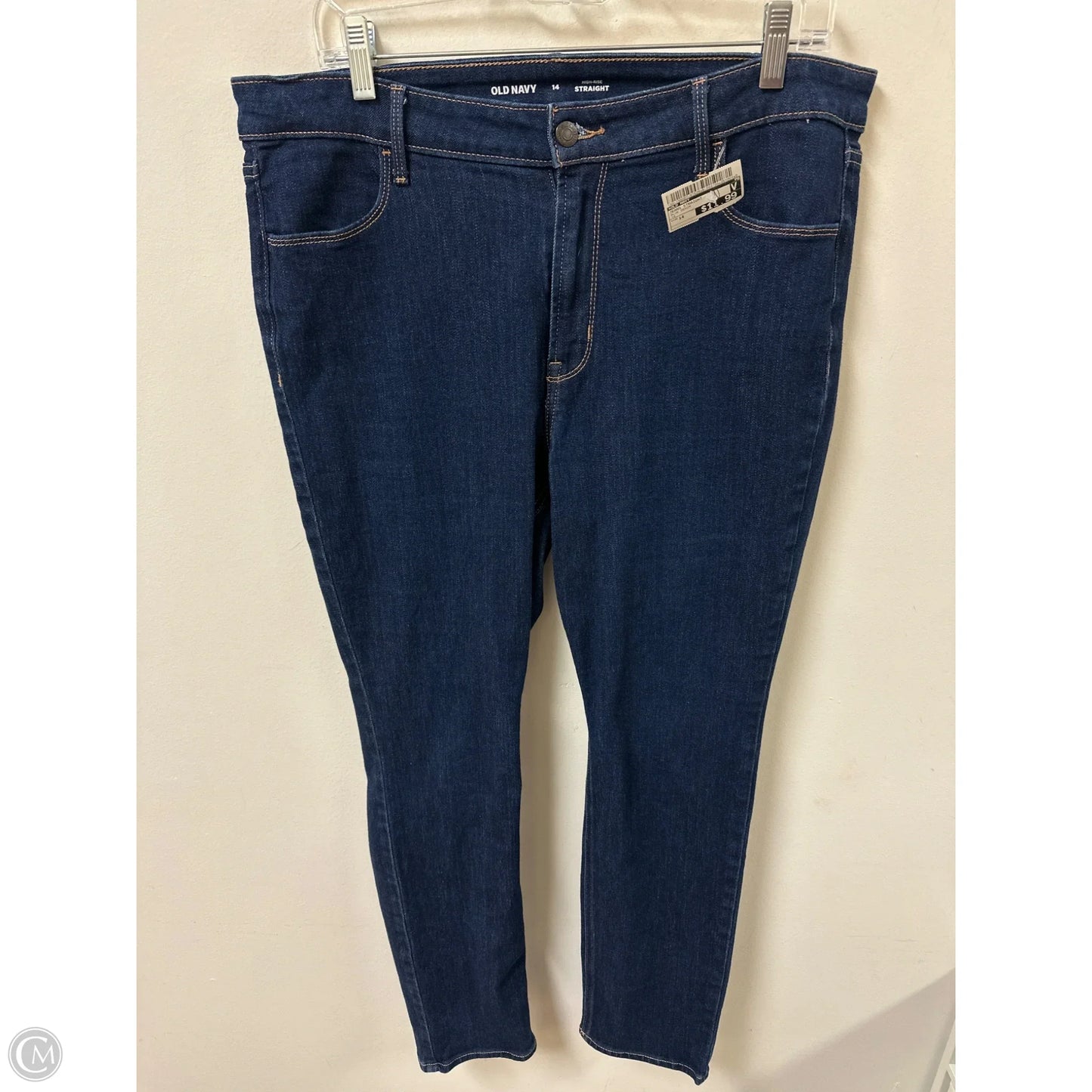 Jeans Straight By Old Navy In Blue Denim, Size: 14
