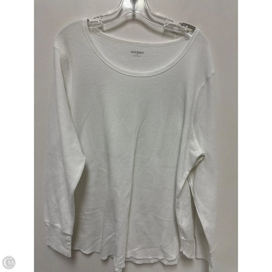 Top Long Sleeve By Old Navy In White, Size: 1x