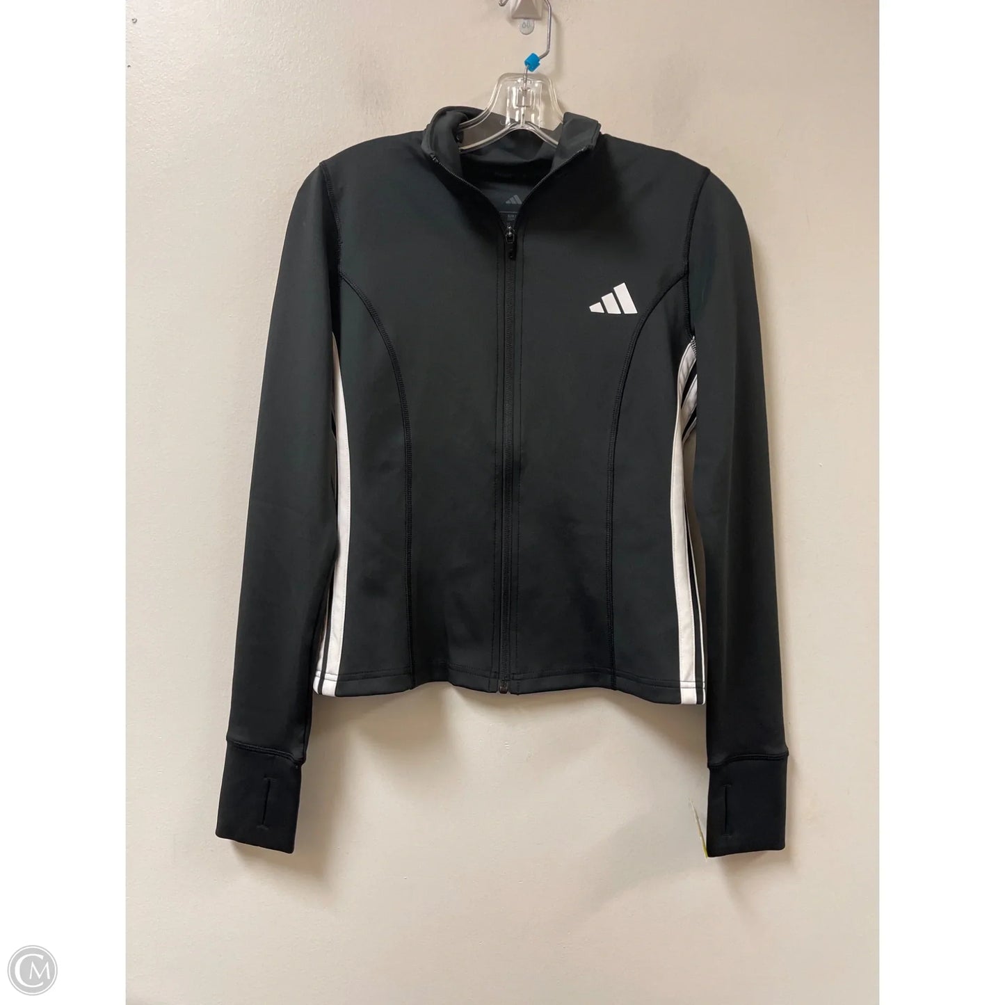 Athletic Jacket By Adidas In Black, Size: L