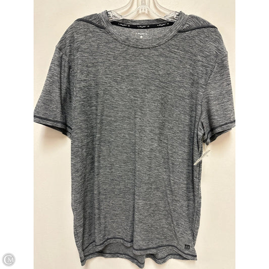 Athletic Top Short Sleeve By Layer 8 In Grey, Size: L