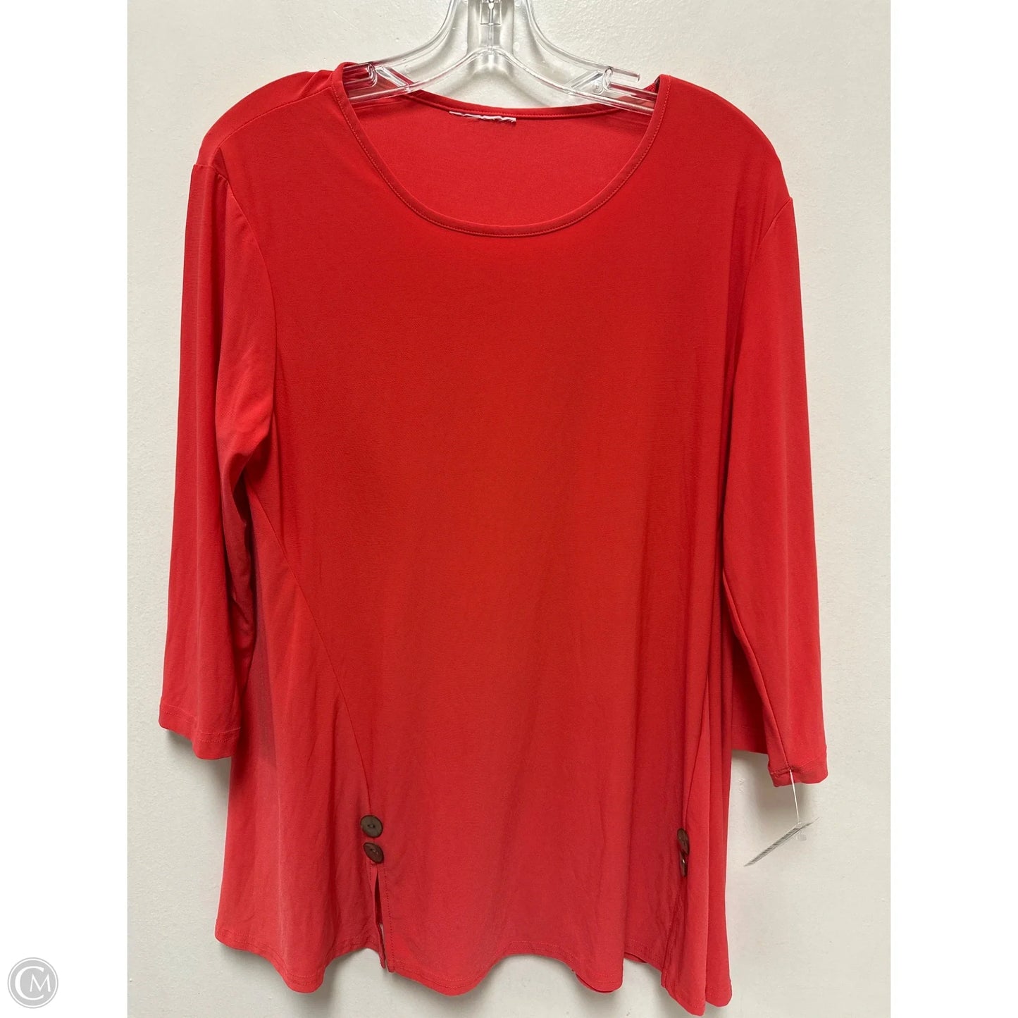 Top Long Sleeve By Clothes Mentor In Red, Size: L