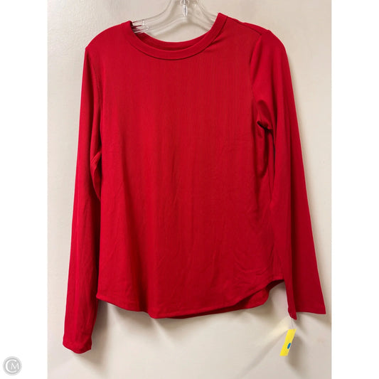 Top Long Sleeve By No Boundaries In Red, Size: L
