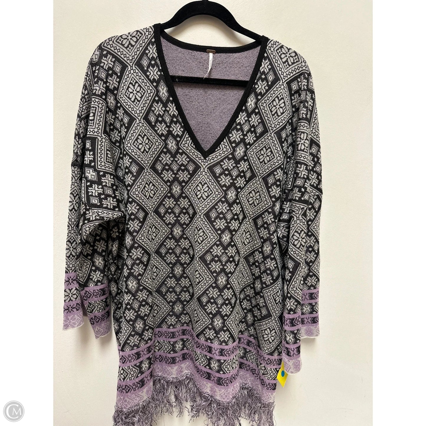 Sweater By Free People In Black & Purple, Size: M