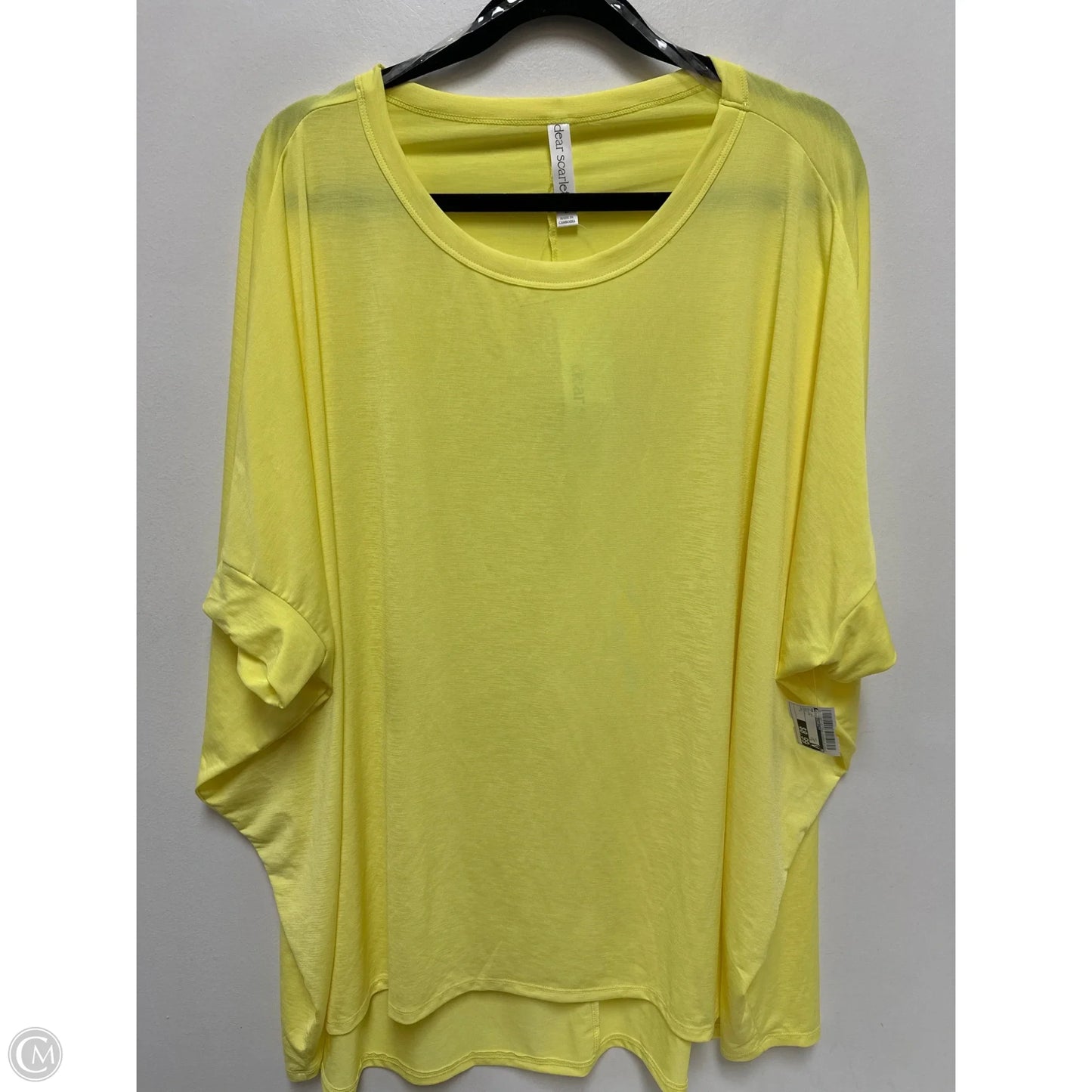 Top Short Sleeve By Dear Scarlett In Yellow, Size: L