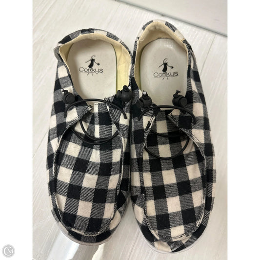 Shoes Flats By Corkys In Black & White, Size: 10
