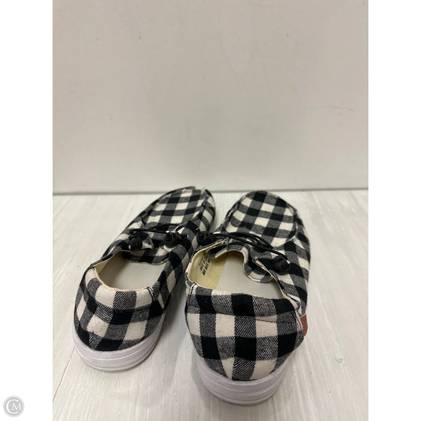 Shoes Flats By Corkys In Black & White, Size: 10