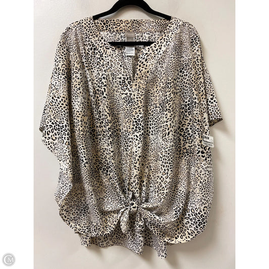 Top Short Sleeve By Chicos In Animal Print, Size: 1x