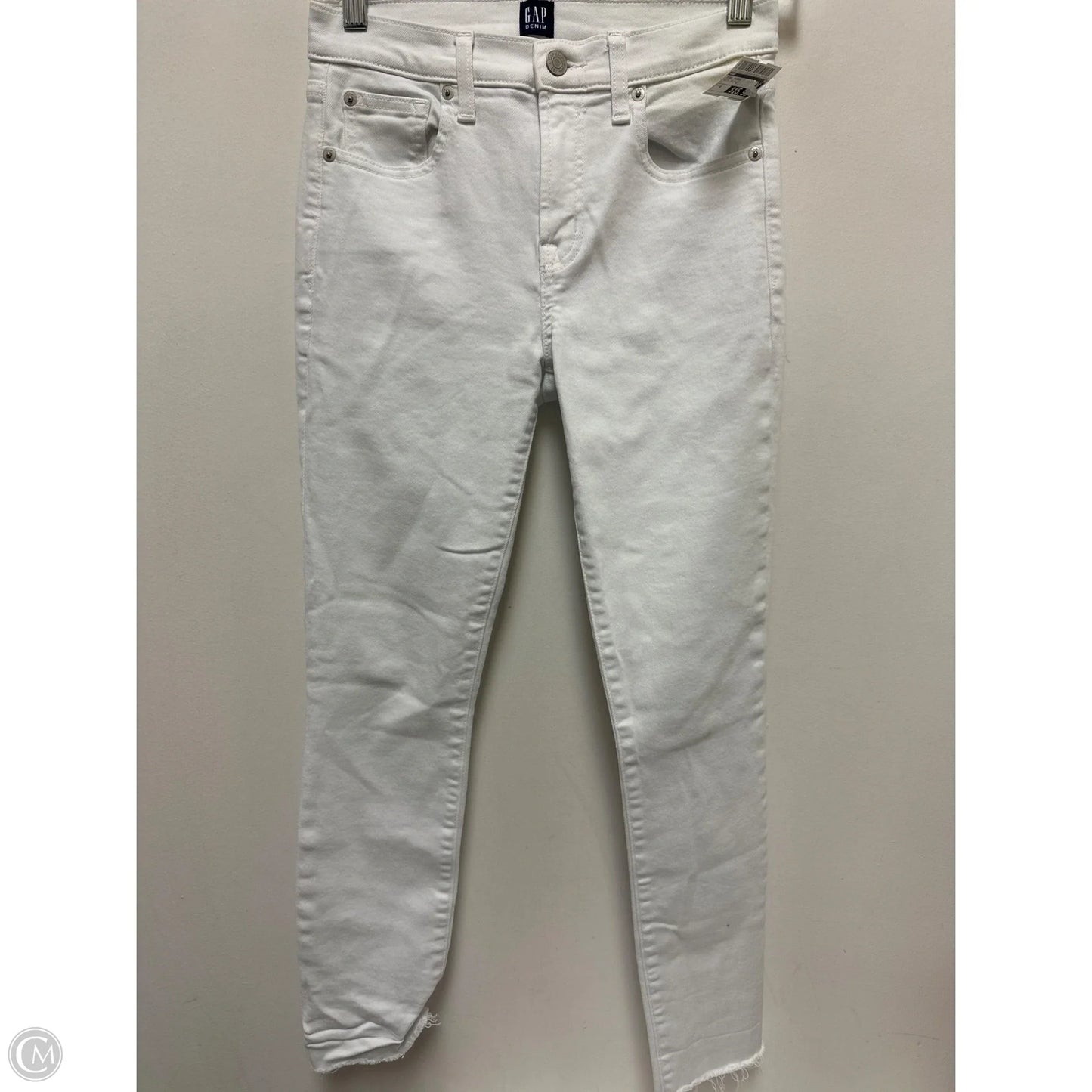 Jeans Skinny By Gap In White Denim, Size: 4