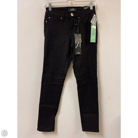 Jeans Skinny By Royalty In Black Denim, Size: 8p
