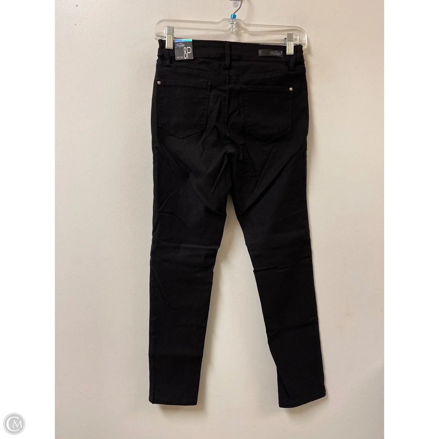 Jeans Skinny By Royalty In Black Denim, Size: 8p