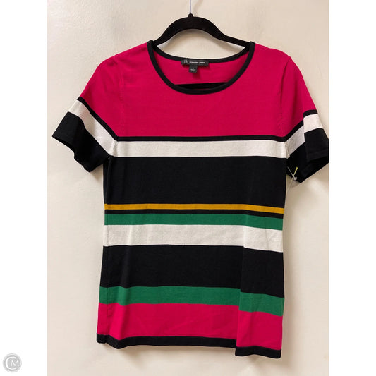 Top Short Sleeve By Inc In Striped Pattern, Size: M