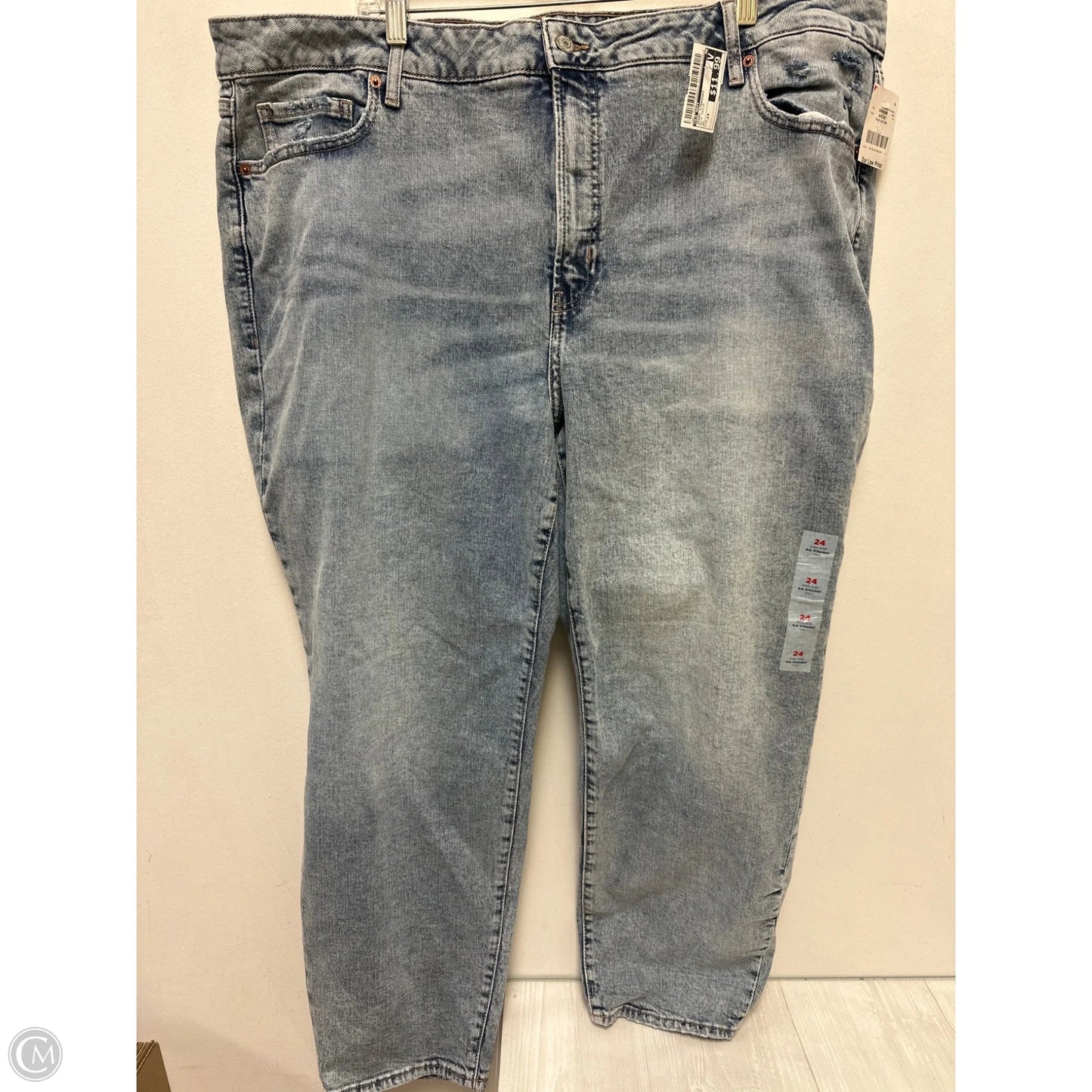 Jeans Straight By Old Navy In Blue Denim, Size: 24