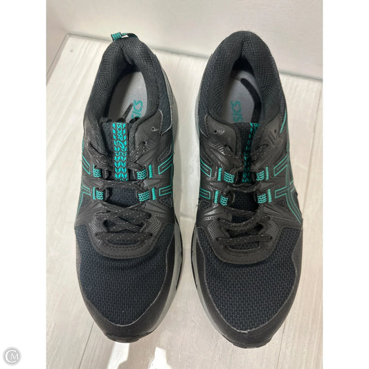 Shoes Athletic By Asics In Black & Green, Size: 7