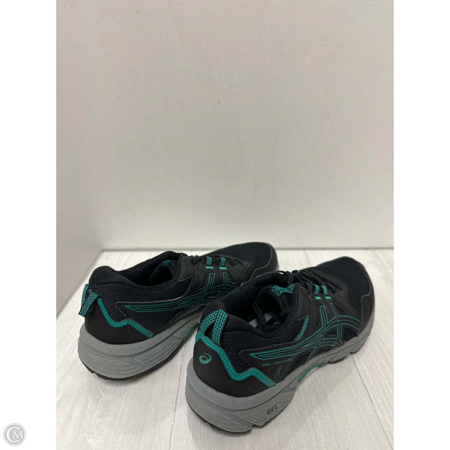 Shoes Athletic By Asics In Black & Green, Size: 7