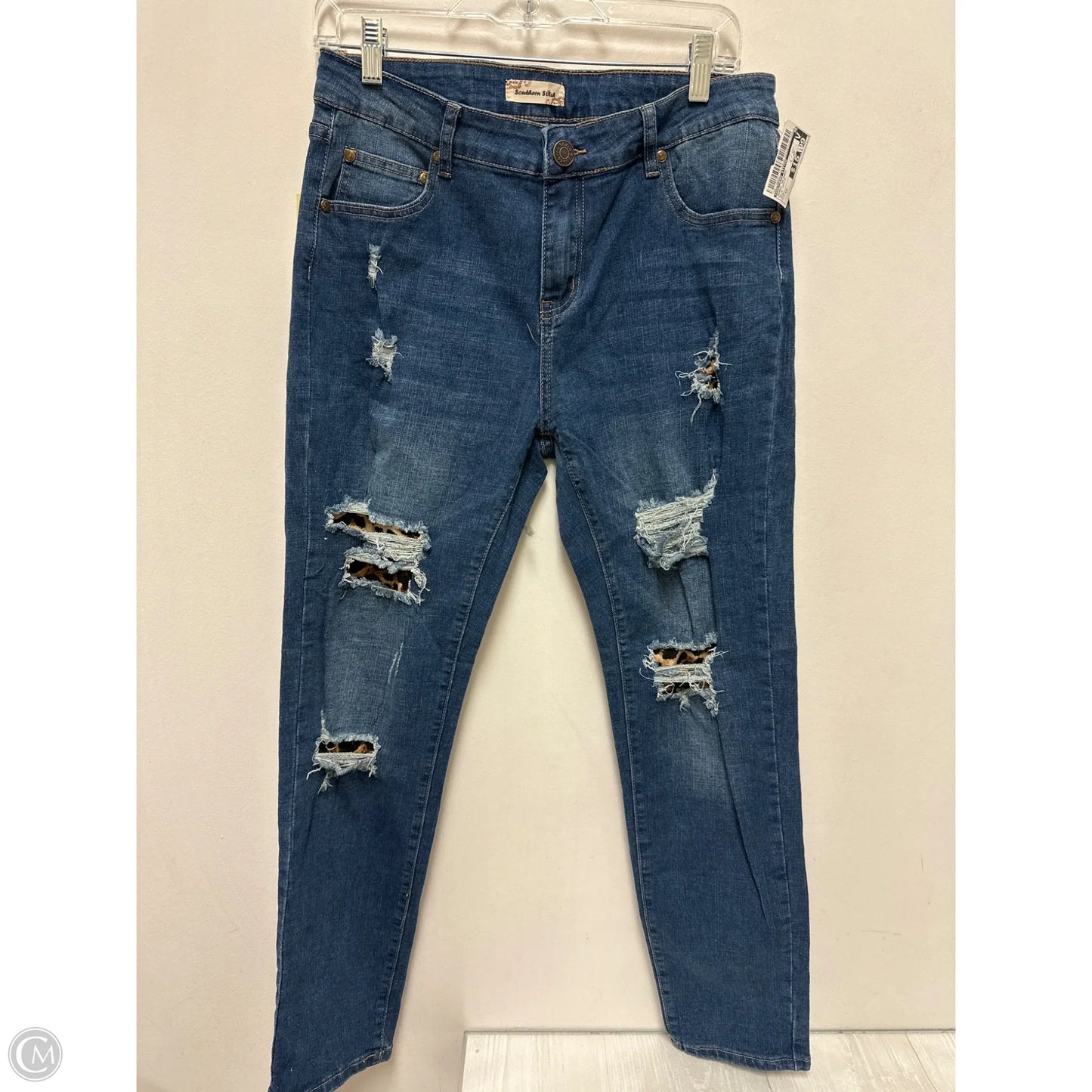Jeans Skinny By Southern Stitch In Blue Denim, Size: 12