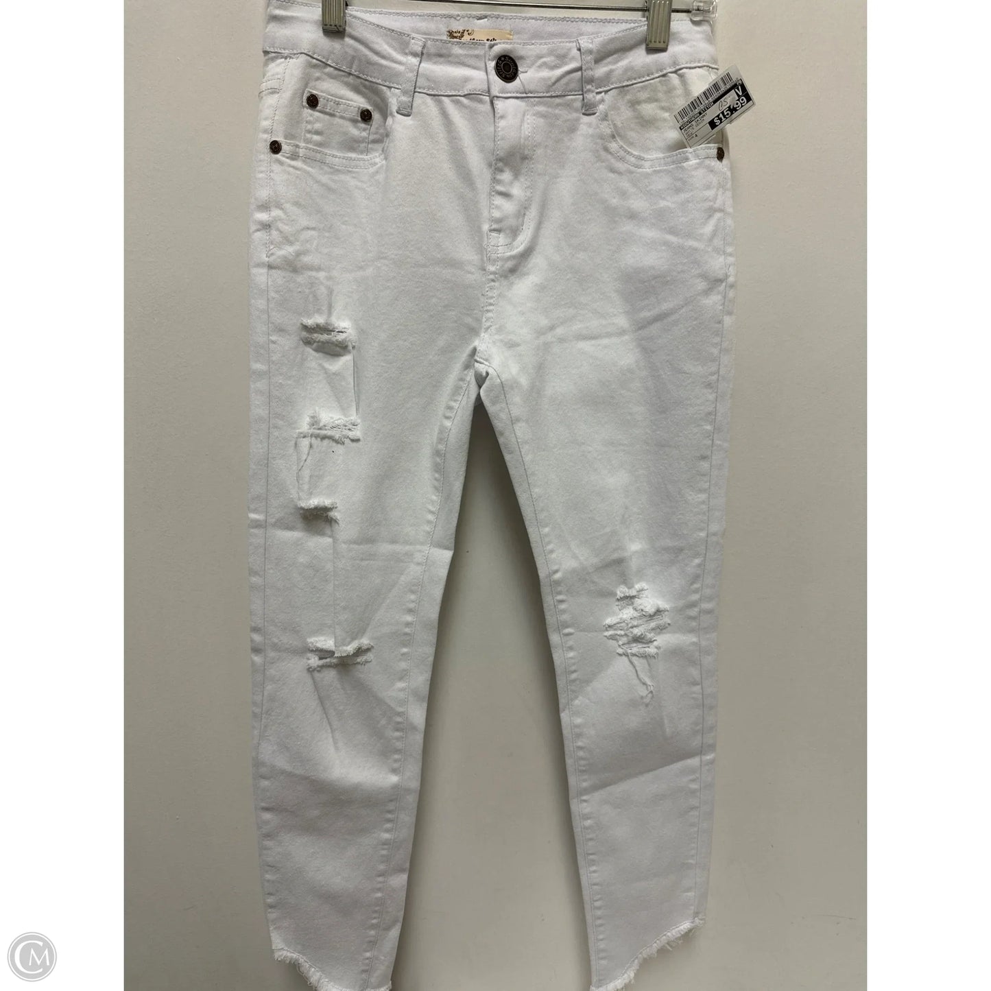 Jeans Skinny By Southern Stitch In White Denim, Size: 4