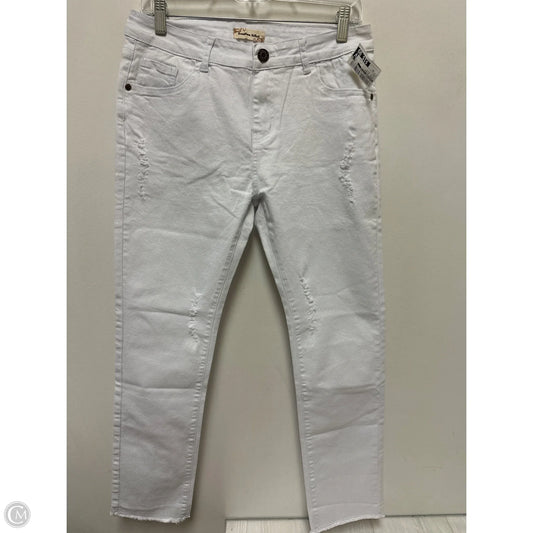 Jeans Skinny By Southern Stitch In White Denim, Size: 10