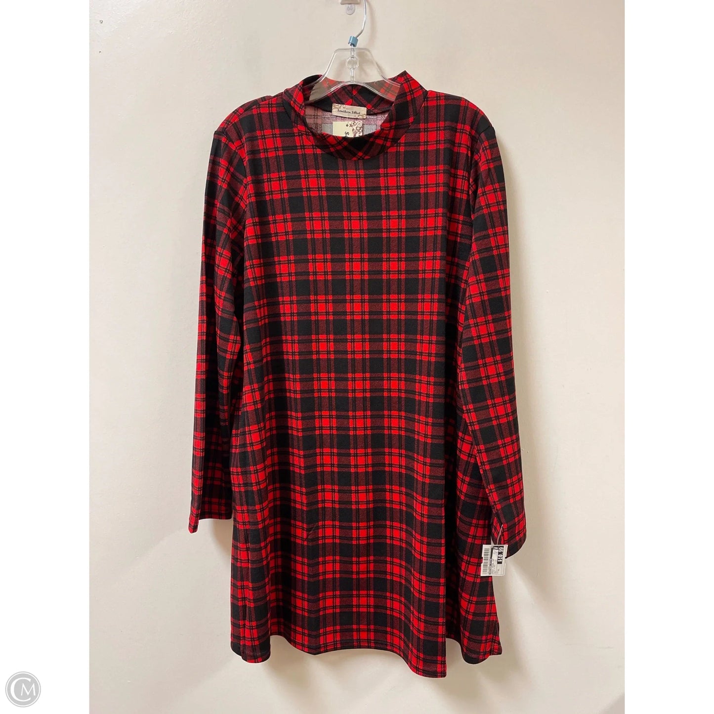 Dress Casual Short By Southern Stitch In Black & Red, Size: Xl