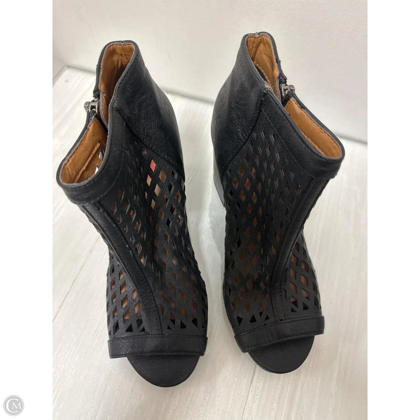 Sandals Heels Block By Jelly Pop In Black, Size: 5.5