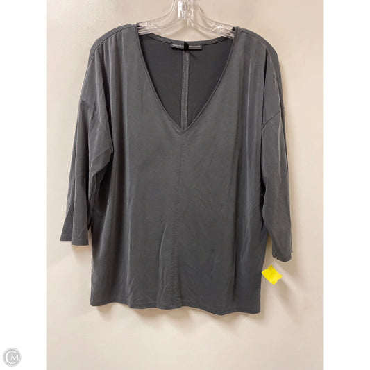Top Long Sleeve By White House Black Market In Grey, Size: L