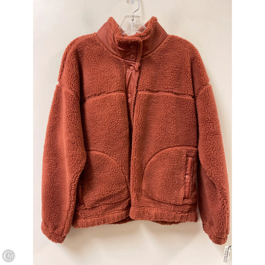 Jacket Faux Fur & Sherpa By Old Navy In Brown, Size: L