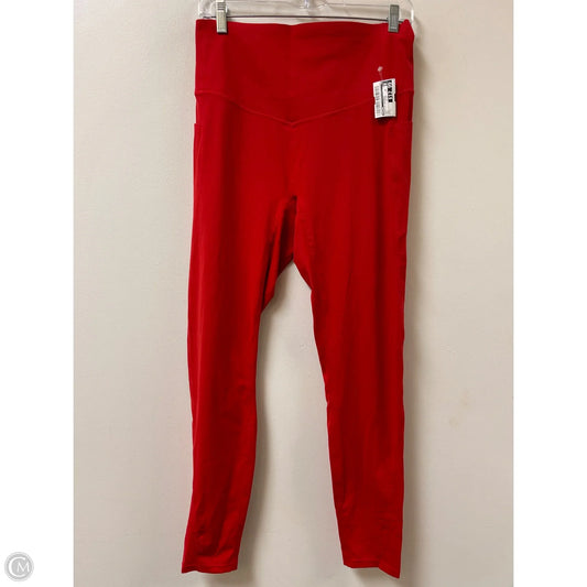 Athletic Leggings By Halara In Red, Size: L