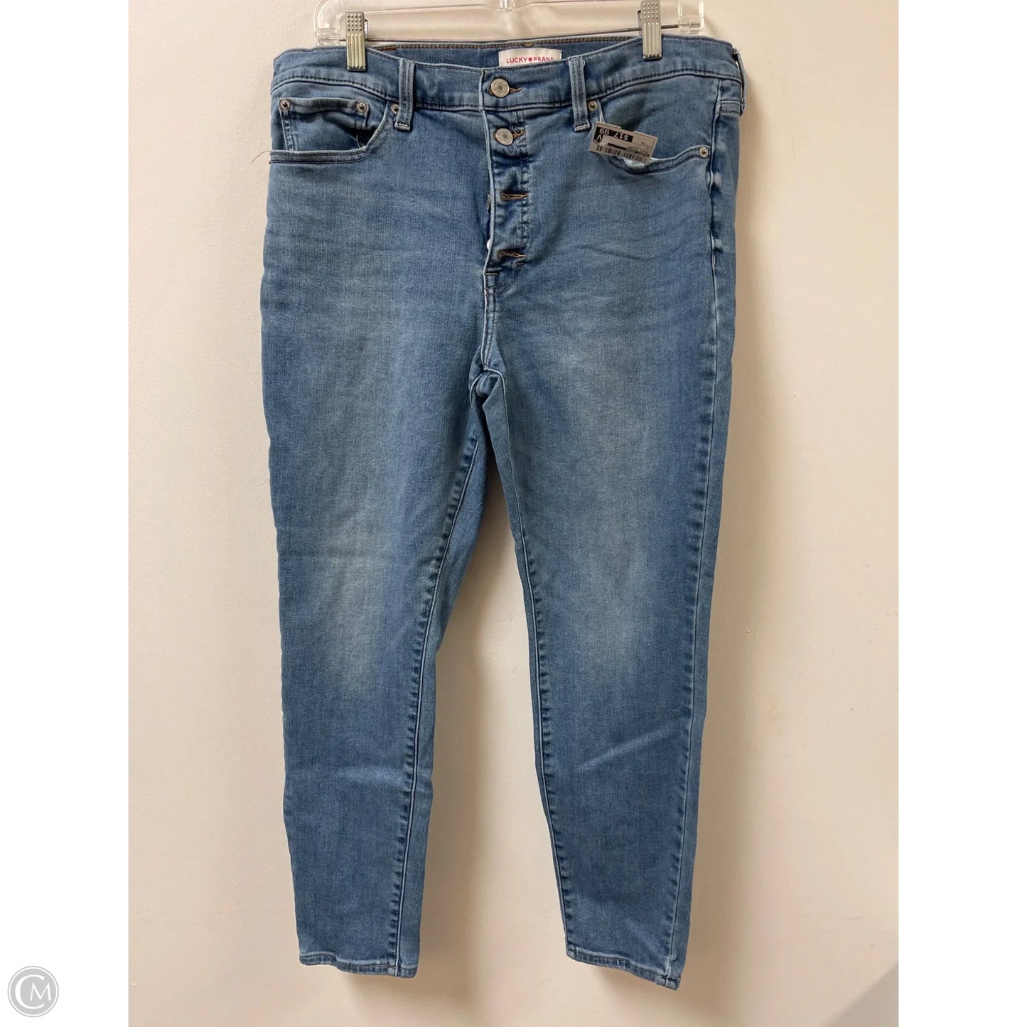 Jeans Skinny By Lucky Brand In Blue Denim, Size: 16