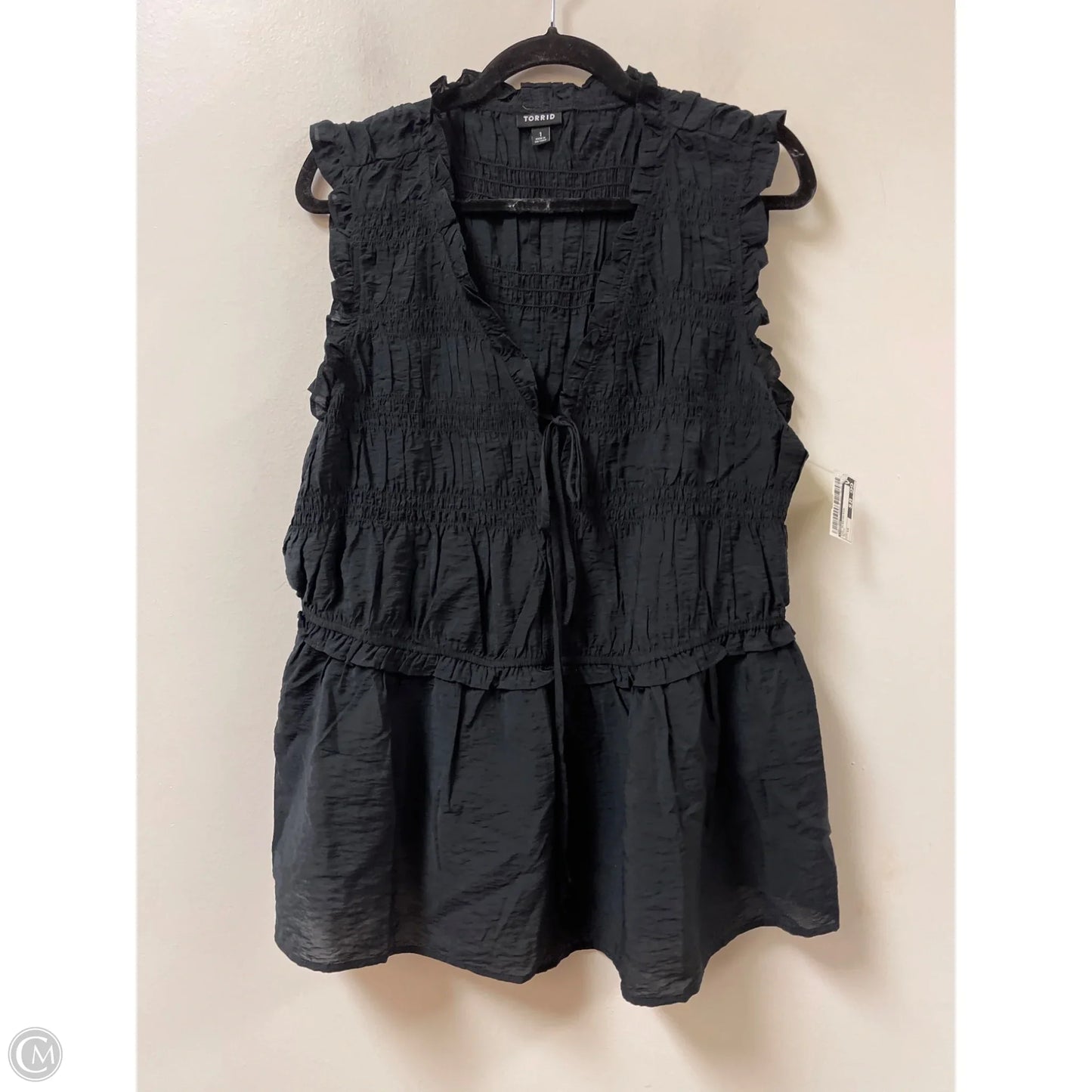 Top Sleeveless By Torrid In Black, Size: 1x