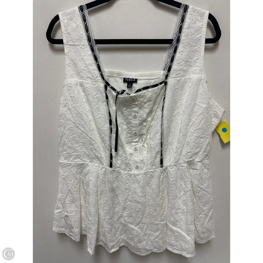 Top Sleeveless By Torrid In Black & White, Size: 1x