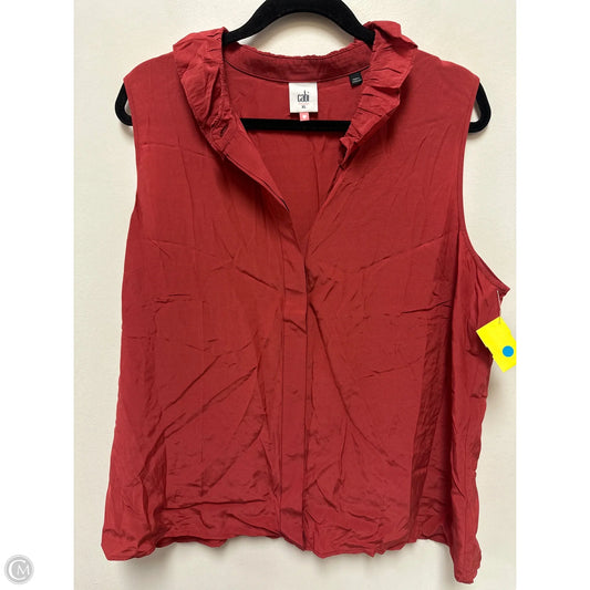 Top Sleeveless By Cabi In Red, Size: Xl
