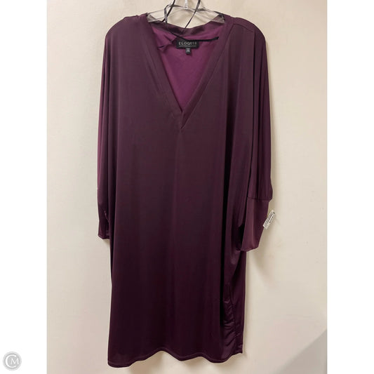 Dress Casual Midi By Eloquii In Purple, Size: Xl