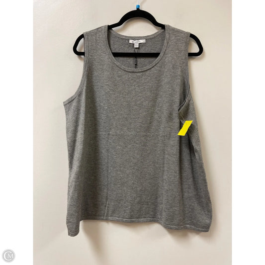 Top Sleeveless By Chicos In Grey, Size: 1x
