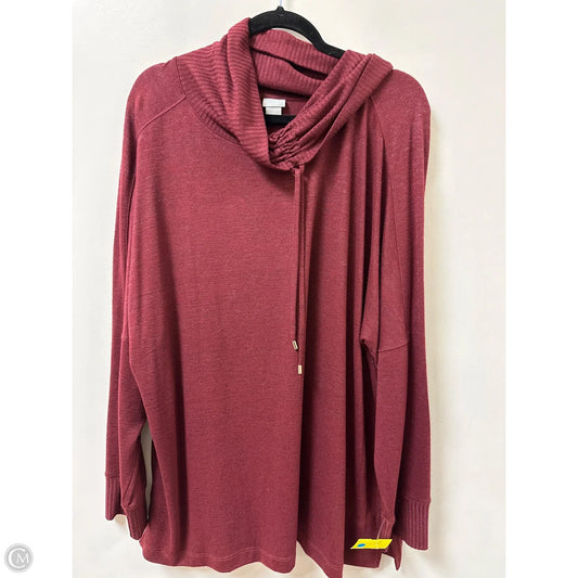 Sweater By Chicos In Red, Size: 1x