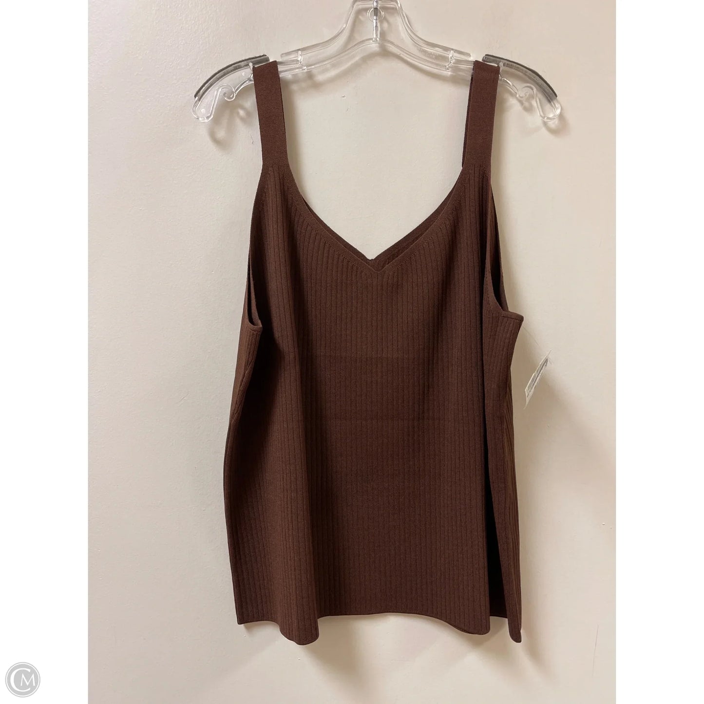 Top Sleeveless By Talbots In Brown, Size: 3x