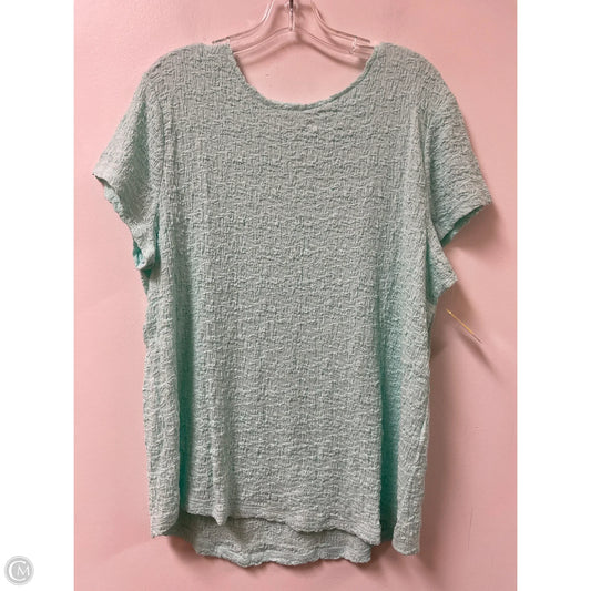 Top Short Sleeve By Chicos In Teal, Size: 1x