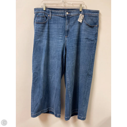 Jeans Wide Leg By Chicos In Blue Denim, Size: 20