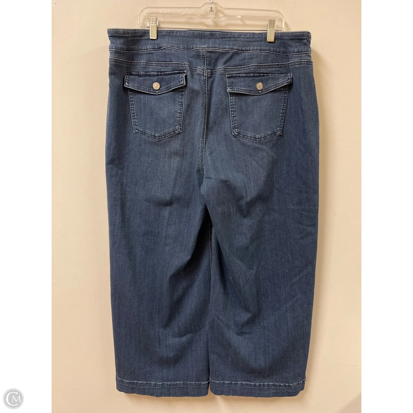 Jeans Wide Leg By Chicos In Blue Denim, Size: 20