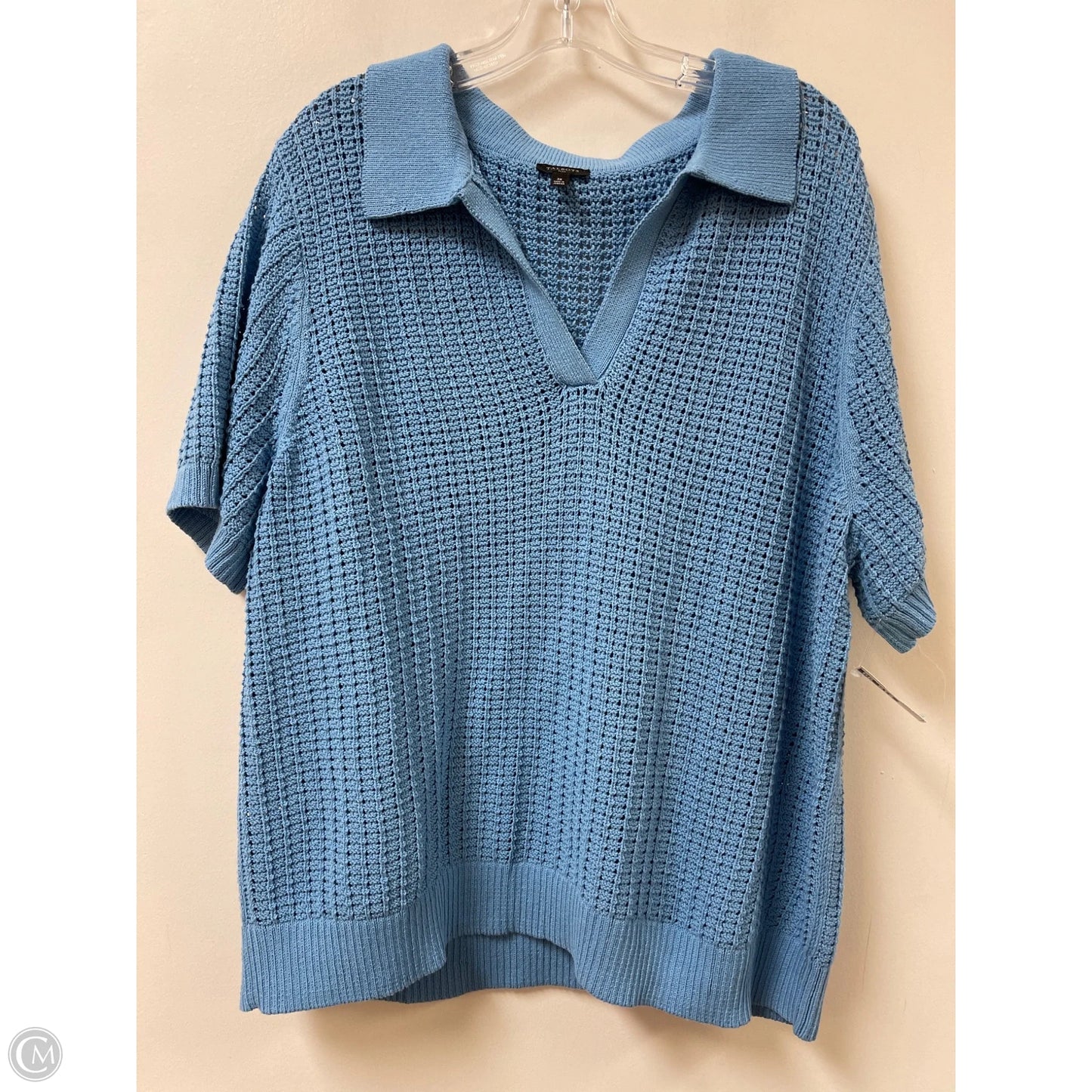 Sweater Short Sleeve By Talbots In Blue, Size: 3x