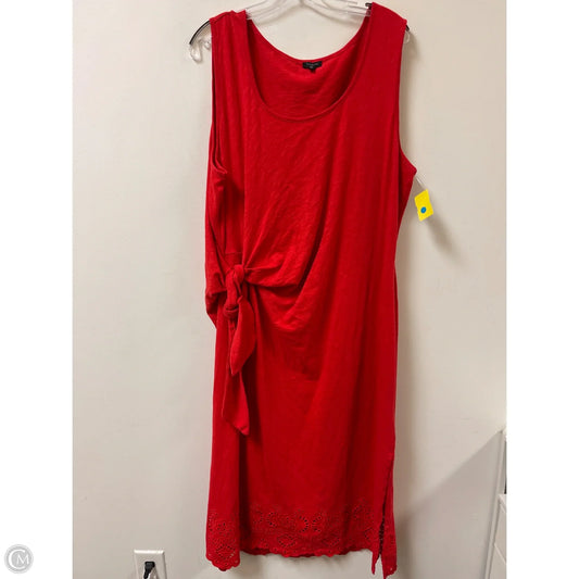 Dress Casual Maxi By Talbots In Red, Size: 2x