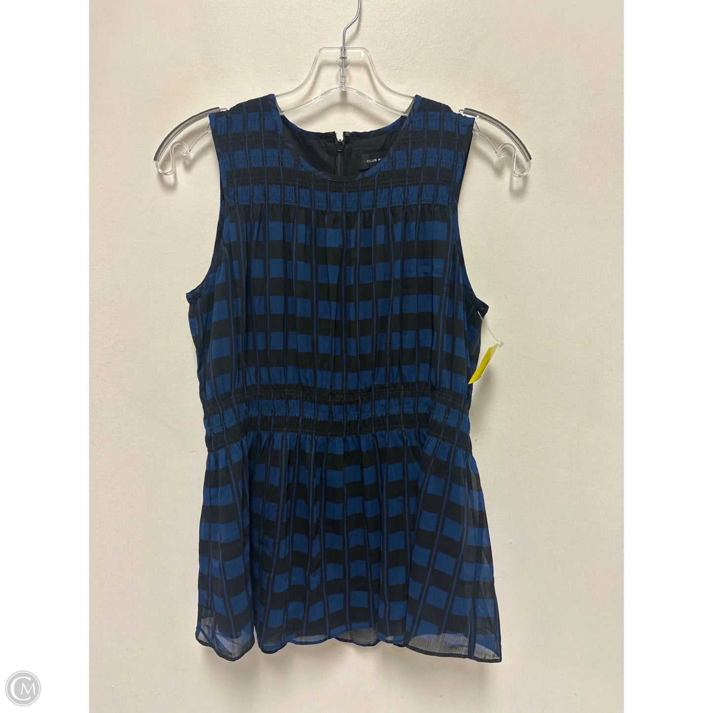 Top Sleeveless By Club Monaco In Black & Blue, Size: S