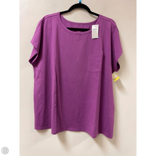 Top Short Sleeve By J. Jill In Purple, Size: Xl