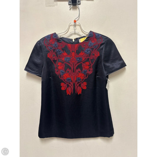 Top Short Sleeve Designer By Tory Burch In Navy, Size: Xs