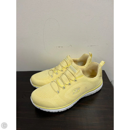 Shoes Athletic By Skechers In Yellow, Size: 9.5