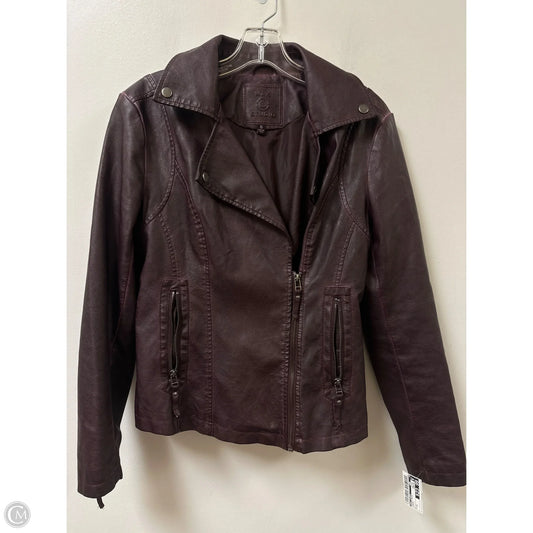 Jacket Moto By Max Studio In Purple, Size: S