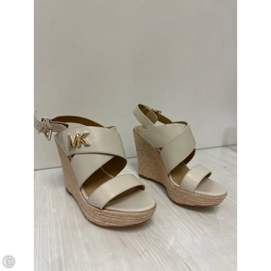Sandals Heels Wedge By Michael By Michael Kors In White, Size: 7.5